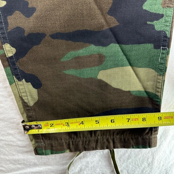 Vintage US Military Pants Men's L Long Woodland Camo Ripstop Hot Weather Cargo - Picture 8 of 16